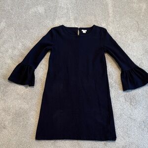 J. Crew Dark Blue Flared Sleeve Dress